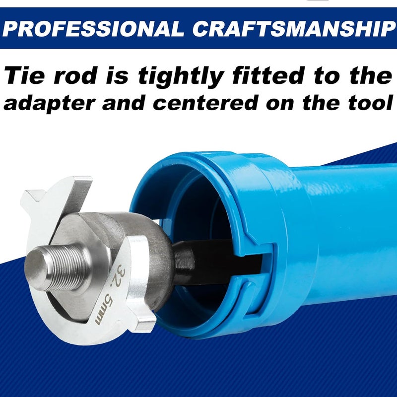 limontek Inner Tie Rod Removal Tool, Master Inner Tie Rod Tool Set with 12 Crowfoot Adapters & 1/2 Inch Drive Tube for Tie Rods Remove & Install (Blue) - Image 4